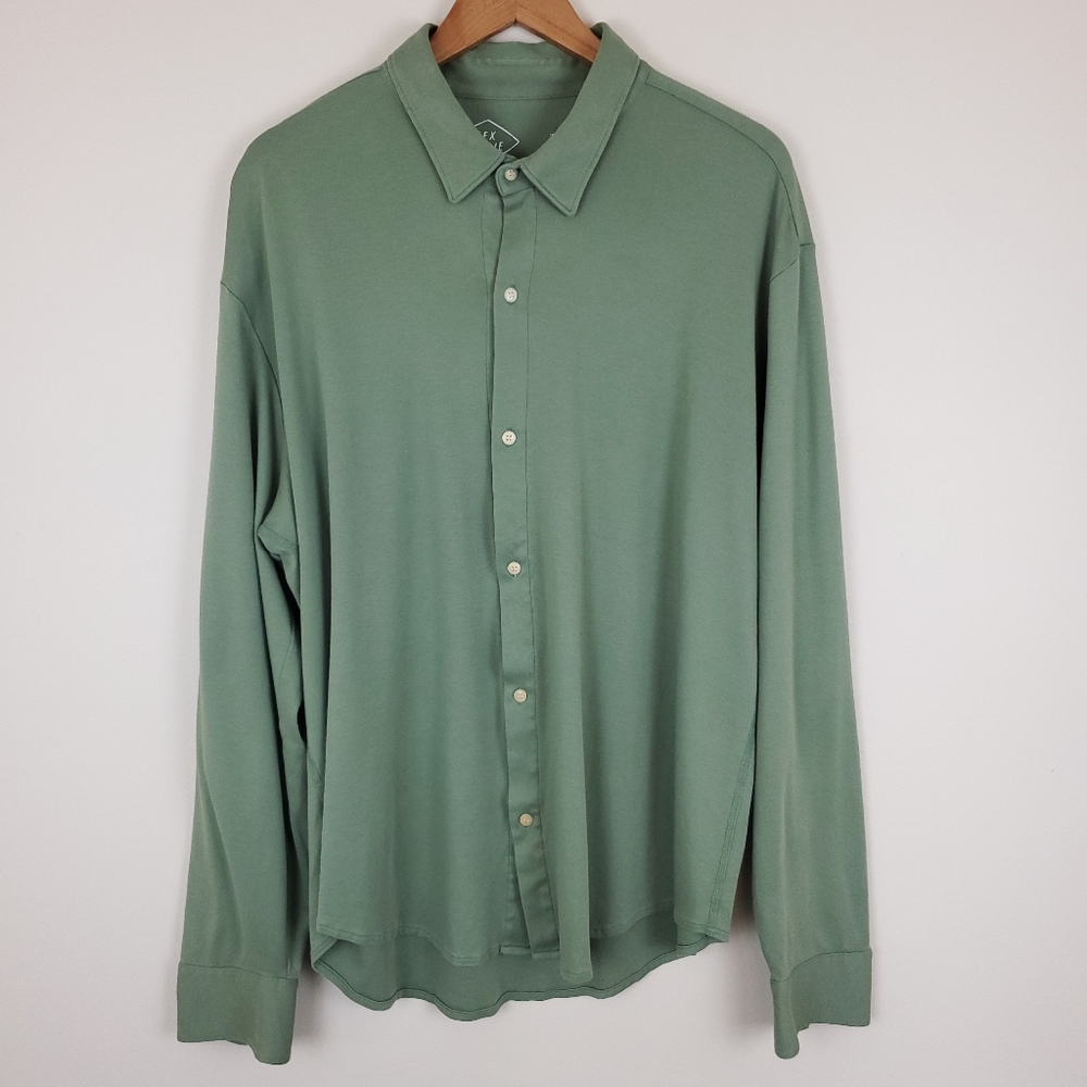 Alex Crane Long Sleeve Pima Cotton Casual Button Up Shirt